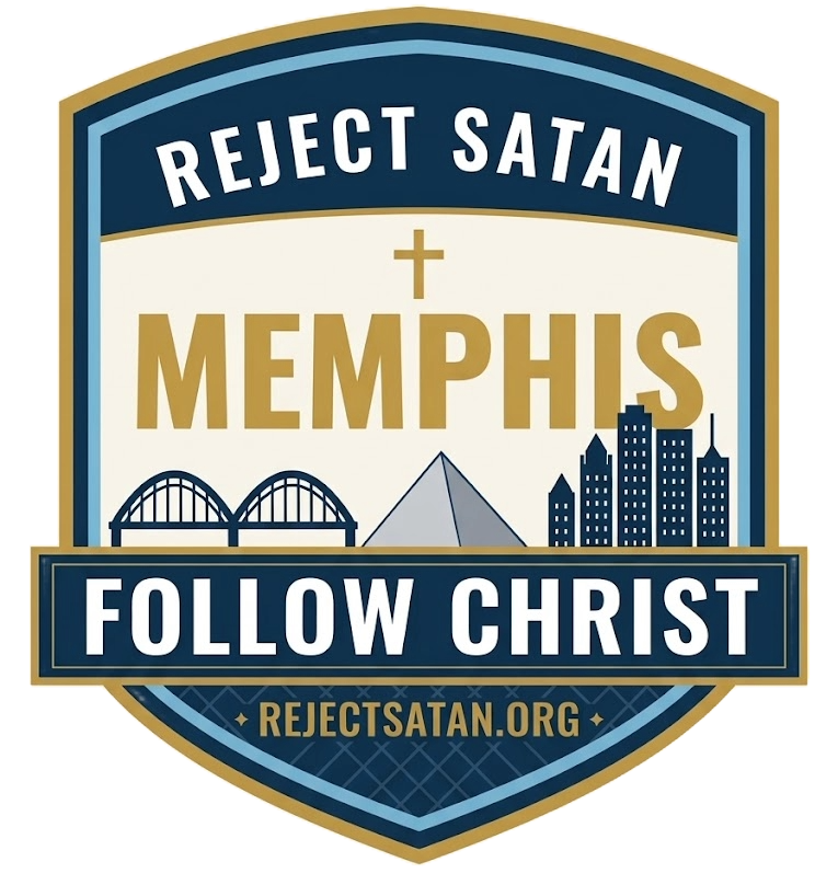 Reject Satan sticker and magnet example