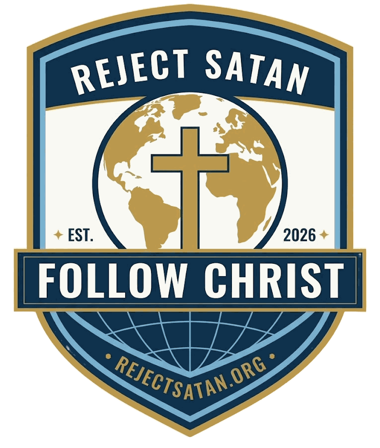 Reject Satan sticker and magnet example